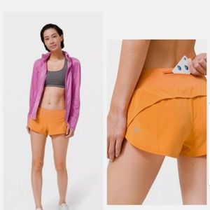 NWT Lululemon Speed Up Shorts Size 10 Lined Running Monarch Orange New